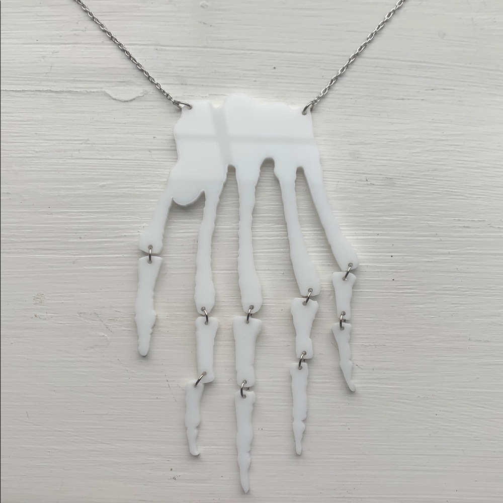 Skeleton Hand Necklace